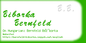biborka bernfeld business card